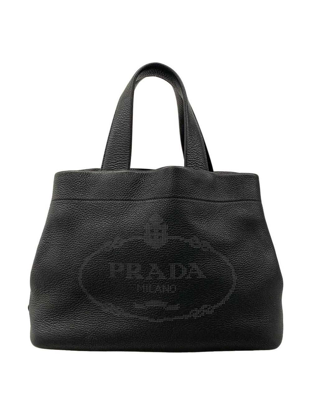 Prada Medium Leather Tote Bag Black #357994P16B